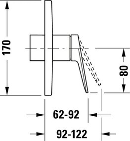 Duravit Wave Einhebel-Brausemischer Unterputz
