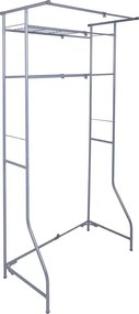 Metalowy regał łazienkowy nad pralką FIXANO 170x60-90 cm, szary
