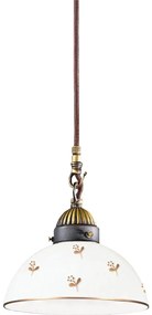 Kolarz 731.30.170 - Lampa wisząca na lince NONNA 1xE27/75W/230V Ø 20 cm, w kształcie kwiatu, różowe złoto