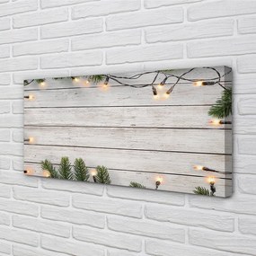 Zdjęcie na płótnie Gałązki, Lampki i Drewno