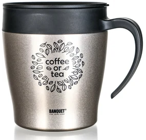 Banquet Podróżny kubek termiczny TAZZA 330 ml,beżowy