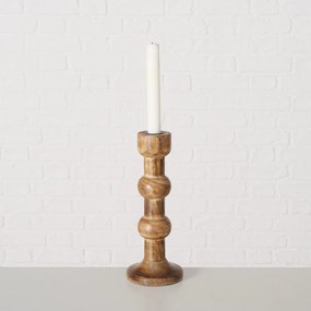 Drewniane świeczniki rzeźbione BUBBLES, 2 sztuki