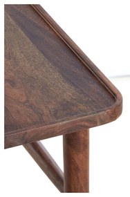 Brązowa konsola z litego drewna akacjowego 30x120 cm Qiano – Light &amp; Living