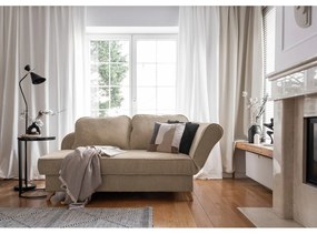 Szarobrązowy sztruksowy szezlong (prawostronny) Chic Charlotte – Miuform