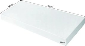 Materac Piankowy Dwuosobowy 120x200 cm Twardy (H3) RELAX