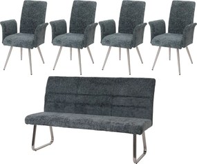 Zestaw do jadalni MCW-G55 (5 elementów),  niebiesko-zielony