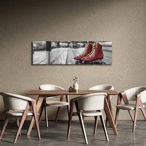 Obraz czerwonych starych wrotek (170x50 cm)