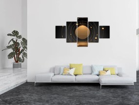 Obraz - Złote kółka (125x70 cm)