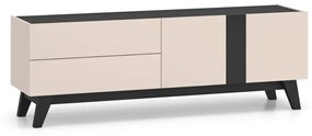 Szafka RTV FREYA 05 1D2S 160 kaszmirowa/czarna ML MEBLE