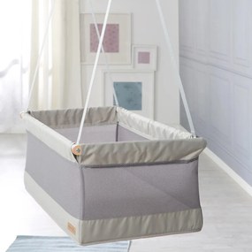 Szara kołyska 90x45 cm Safe asleep – Roba