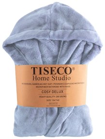 Niebieski szlafrok dziecięcy z mikropluszu w rozmiarze 134-140 Delux – Tiseco Home Studio