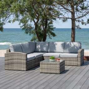 Zestaw mebli ogrodowych z technorattanu Margot popiel PATIO