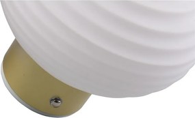 Biały szklany kinkiet LED na USB ø 15,5 cm Earl – Reality