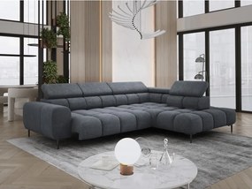 Narożnik PLAZA L Prawostronny z elektryczną regulacją siedziska w tkaninie CLOUD 97 WERSAL