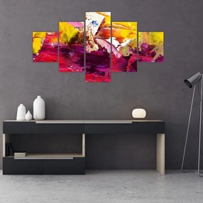 Obraz abstrakcji - malarstwo (125x70 cm)