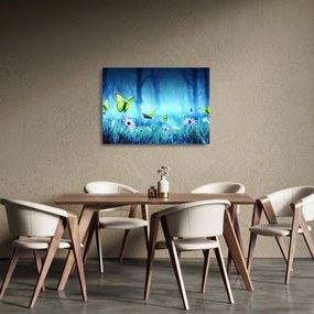 Obraz na szkle - Mistyczna leśna polana (70x50 cm)