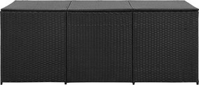 Rattanowa czarna skrzynia ogrodowa F6-Z26