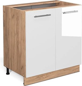 Szafki kuchenne biały wysoki połysk 80x51.6x82 fame-line