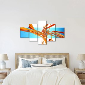 Obraz - Splecione linie, abstrakcja (125x70 cm)