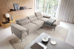 Masseno Narożnik MESTO z funkcją spania i pojemnikiem na pościel Narozniki L, Rozkładana sofa - Beżowy, VOGUE 02