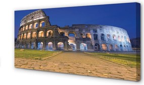 Obraz drukowany na płótnie Koloseum w Blasku Zachodzącego Słońca