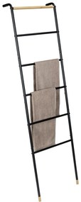 Czarna metalowa drabina dekoracyjna Loft – Wenko