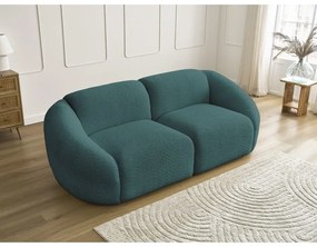 Turkusowa sofa z materiału bouclé 230 cm Tina – Bobochic Paris