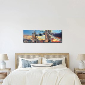 Obraz - Tower Bridge, Londyn, Anglia (z zegarem) (90x30 cm)