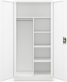 Socjalna szafa ubraniowa Dawid 90x45x185 cm, biała