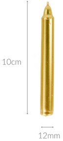 Metaliczne świece stołowe z parafiny, 10 cm