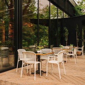 Plastikowe krzesło do ogrodu Brene, bez podłokietników