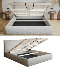 Łóżko Slim 14 z pojemnikiem i stelażem 160x200 cm, kolor Puente 03