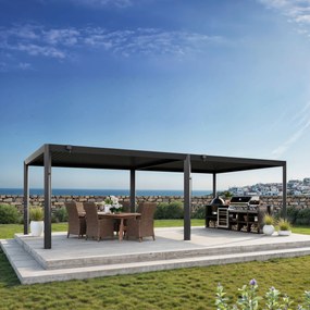 PRIMEYARD 4x8m Pergola Deluxe, lamelowa, antracyt - (GFPV01128)
