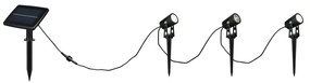 Lampa zewnętrzna wbijana LED solarna Obidos – Trio