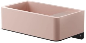Umywalka z kamienia syntetycznego nablatowa / wisząca prostokątna różowa 43 cm x 25 cm EVELIA Pink