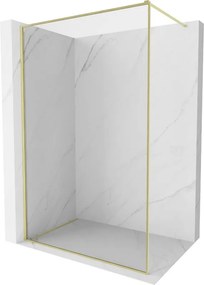 Mexen Kioto-F ścianka prysznicowa Walk-in z ramką 95 x 202 cm, transparent 8 mm, złota szczotkowana - 800-095-104-55-00