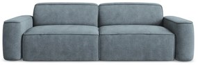 Szaroniebieska sofa z tkaniny szenilowej 244 cm Omao – Makamii