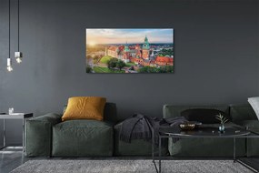 Obraz na płótnie Kraków Zamek panorama wschód słońca