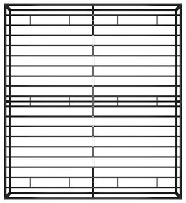 Czarne metalowe łózko loftowe 200x200 cm - Arfas