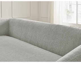 Jasnoszara rozkładana sofa z tkaniny szenilowej 228 cm Neyo – Bobochic Paris