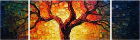 Obraz - Drzewo życia w mozaice (170x50 cm)