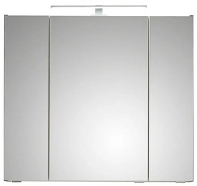 Szara wisząca szafka łazienkowa z lustrem 80x70 cm Set 357 – Pelipal