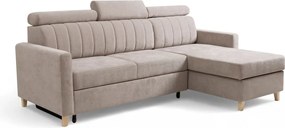 Narożnik Vario z funkcją spania uniwersalny prawo/lewostronny - beżowy szenil Wind 11