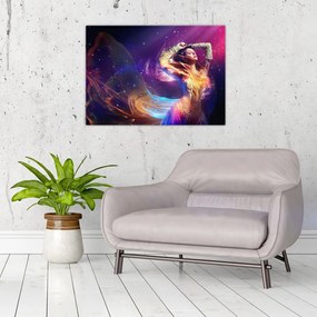 Obraz na szkle mistycznej kobiety (70x50 cm)