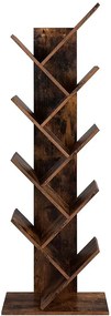 Brązowy Industrialny Regał Drzewko 80X35X100 Firel 3X
