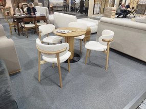 Stół drewniany 4-osobowy okrągły Fidji średnica 80/75