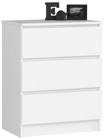 Komoda z 3 szufladami, biała 60*77*40 cm