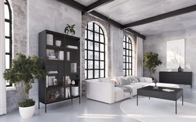 Komoda KRON 6S 150cm czarny dąb MELIMEBLE