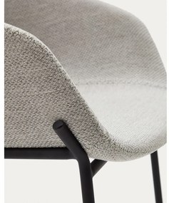Jasnoszary hoker (wysokość siedziska 75 cm) Yvette – Kave Home