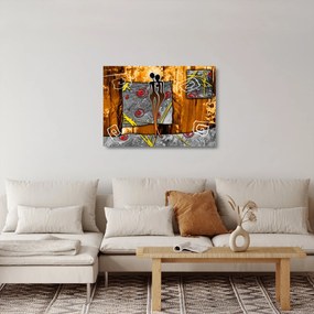 Obraz na szkle starożytnego obrazu (70x50 cm)